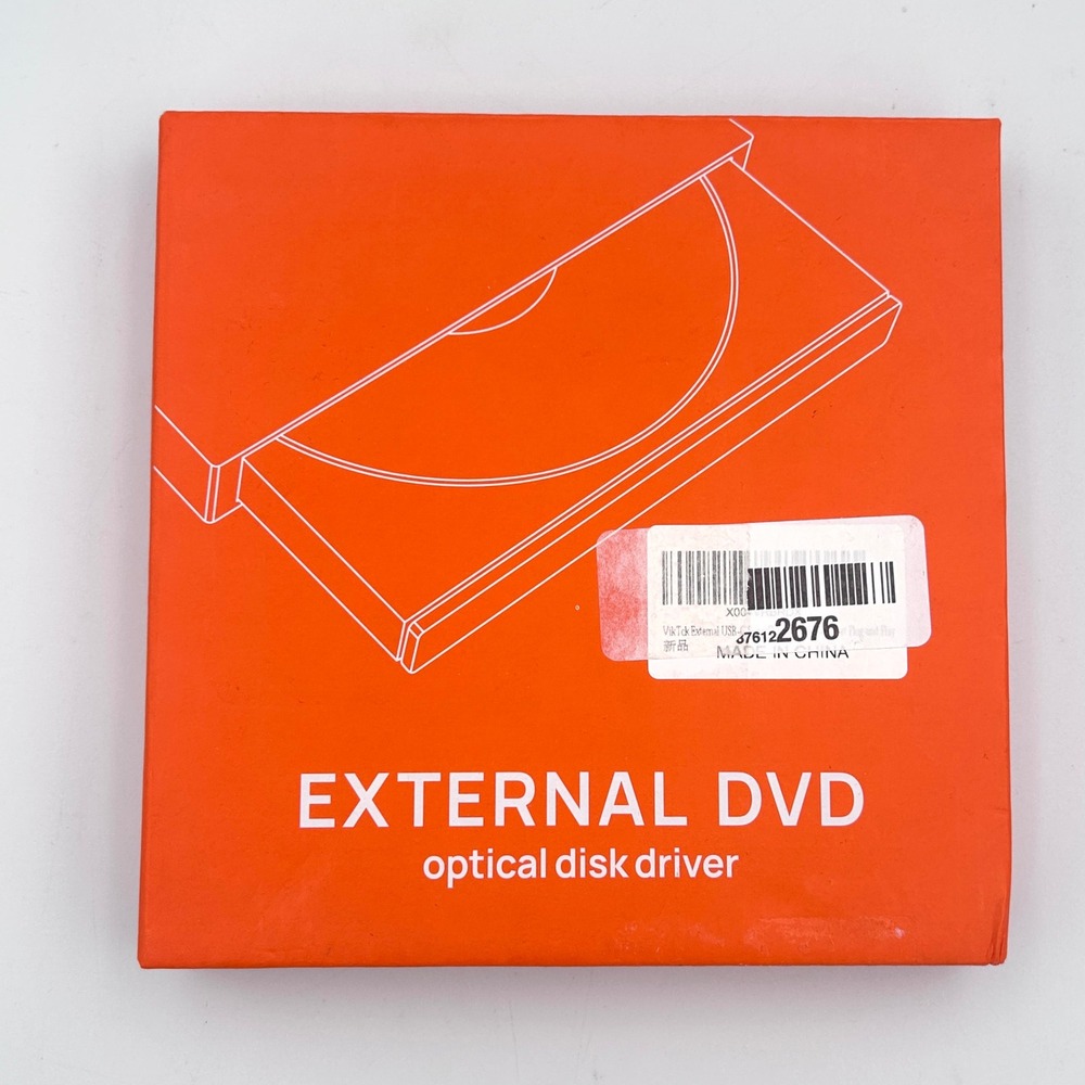 VikTek External USB 3.0 CD DVD Drive Silver Portable Optical Disk Writer Reader